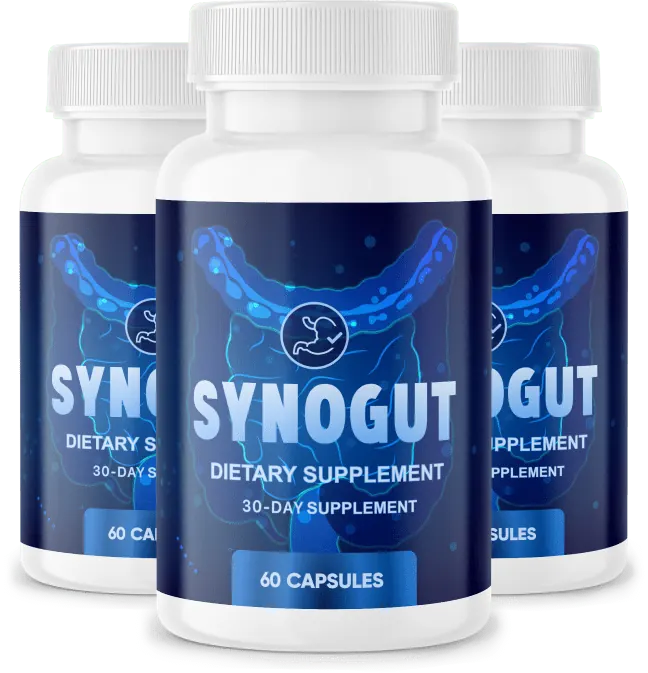 Synogut dietary supplement, 3 bottles, 60 capsules each